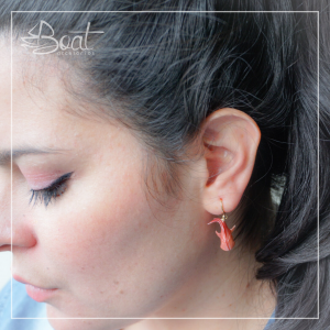 Aretes Anzuelo Koi Origami