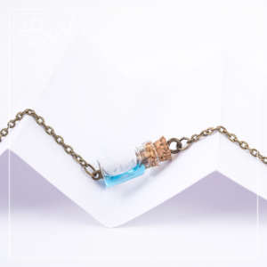 Collar Vintage Botella Horizontal Barco