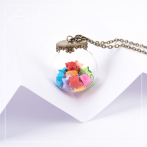 Collar Vintage Globo Estrellas