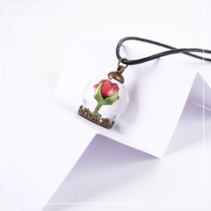 Collar Vintage Globo Rosa