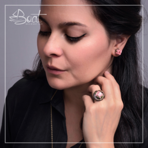 Juego Vintage Rosa Medio Globo